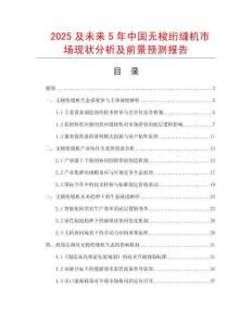 2025及未來5年中國無梭絎縫機市場現(xiàn)狀分析及前景預(yù)測報告