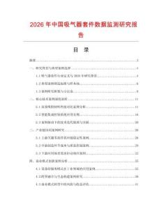 2026年中國吸氣器套件數據監測研究報告