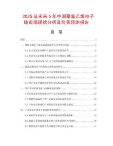 2025及未來5年中國聚氯乙烯電子線市場現狀分析及前景預測報告