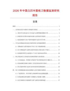 2026年中國凸凹半圓銑刀數據監測研究報告