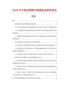 2026年中國電梯靴襯數據監測研究報告