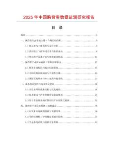 2025年中國胸背帶數據監測研究報告