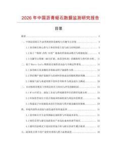 2026年中國瀝青蛭石數據監測研究報告