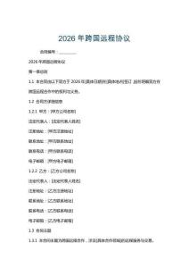 2026年跨國(guó)遠(yuǎn)程協(xié)議