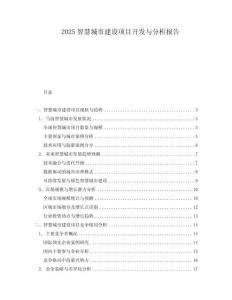 2025智慧城市建設(shè)項(xiàng)目開發(fā)與分析報(bào)告