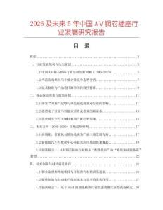 2026及未來5年中國AⅤ銅芯插座行業發展研究報告