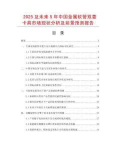 2025及未來5年中國金屬軟管雙菱卡具市場現狀分析及前景預測報告