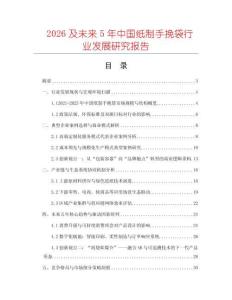 2026及未來5年中國紙制手挽袋行業發展研究報告