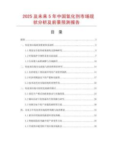 2025及未來5年中國氧化劑市場現狀分析及前景預測報告