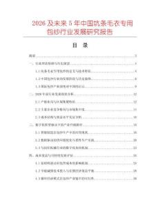 2026及未來(lái)5年中國(guó)坑條毛衣專用包紗行業(yè)發(fā)展研究報(bào)告