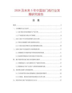 2026及未來5年中國油門線行業發展研究報告