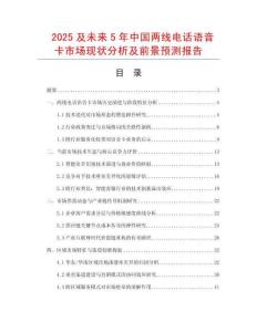 2025及未來5年中國兩線電話語音卡市場現狀分析及前景預測報告