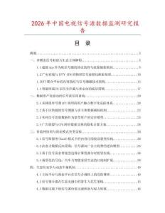 2026年中国电视信号源数据监测研究报告