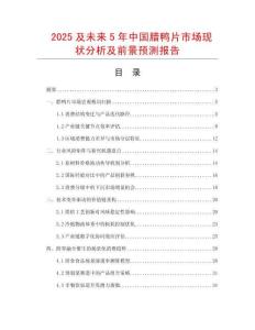 2025及未来5年中国腊鸭片市场现状分析及前景预测报告