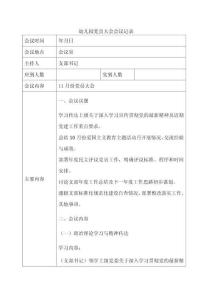 8幼兒園黨員大會會議記錄