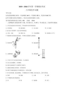 山東省德州市天衢新區2025-2026學年八年級上學期期末考試化學試題（含解析）