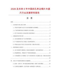 2026及未來5年中國四孔單邊銅片木直尺行業(yè)發(fā)展研究報(bào)告