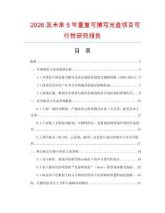 2026及未來5年重復可擦寫光盤項目可行性研究報告