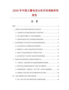 2025年中國火警電話分機市場調(diào)查研究報告