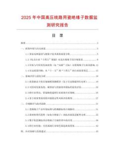 2025年中國(guó)高壓線路用瓷絕緣子數(shù)據(jù)監(jiān)測(cè)研究報(bào)告