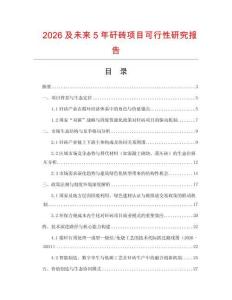 2026及未來5年矸磚項目可行性研究報告