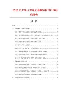 2026及未來(lái)5年鈦無(wú)縫管項(xiàng)目可行性研究報(bào)告