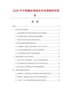 2025年中國扁絲卷繞機市場調查研究報告