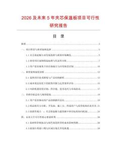 2026及未來5年夾芯保溫板項目可行性研究報告