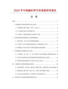 2025年中國編織帶市場調查研究報告