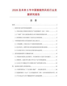 2026及未來5年中國智能熱風機行業發展研究報告