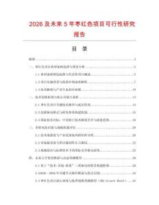 2026及未來5年棗紅色項目可行性研究報告