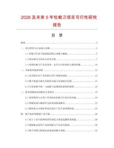 2026及未來5年牡蠣刀項目可行性研究報告
