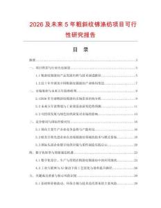 2026及未來5年粗斜紋錦滌紡項目可行性研究報告