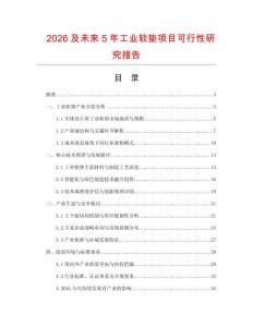 2026及未來5年工業軟墊項目可行性研究報告