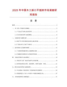 2025年中國木工斜口平刨床市場調查研究報告