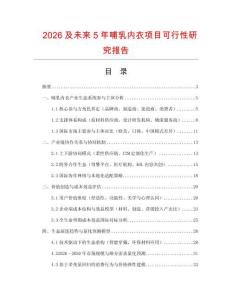 2026及未來5年哺乳內(nèi)衣項目可行性研究報告