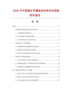 2025年中國煤礦防爆監控系統市場調查研究報告
