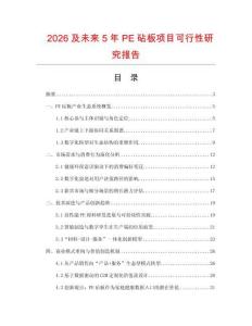 2026及未來5年PE砧板項目可行性研究報告