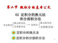高等數學《定積分的換元法和分部積分法》課件