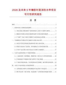 2026及未來5年橡膠襯里消防水帶項目可行性研究報告