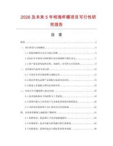 2026及未來5年明海杯碟項(xiàng)目可行性研究報(bào)告