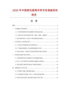 2025年中國柔性圓筒吊帶市場調(diào)查研究報告