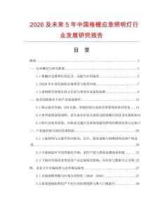 2026及未來5年中國格柵應急照明燈行業發展研究報告