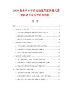 2026及未來5年自動控溫風壓沸騰式浸燙機項目可行性研究報告
