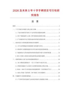 2026及未來5年十字手柄項目可行性研究報告