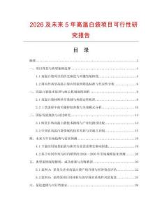 2026及未來5年高溫白袋項目可行性研究報告