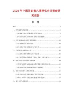 2025年中國雙鉤拋丸清理機市場調查研究報告