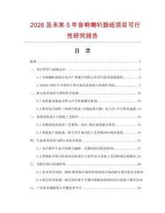 2026及未來5年音響喇叭鼓紙項目可行性研究報告