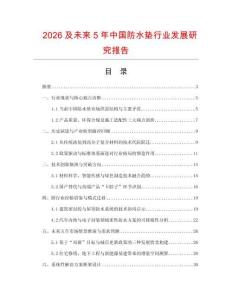 2026及未來(lái)5年中國(guó)防水墊行業(yè)發(fā)展研究報(bào)告