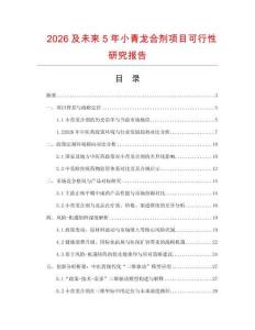 2026及未來5年小青龍合劑項目可行性研究報告